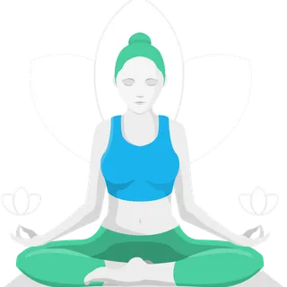 Lotus with meditating figure