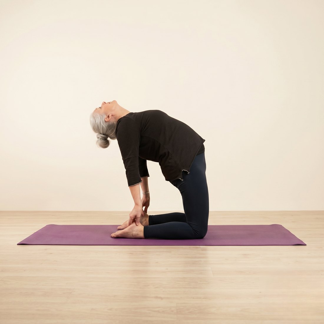 Michelle demonstrating Camel Pose (Ustrasana)
